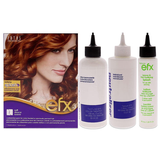 Zotos Texture EFX normal and resistant perm hair care product for textured, styled hair, shown in a container with branding.