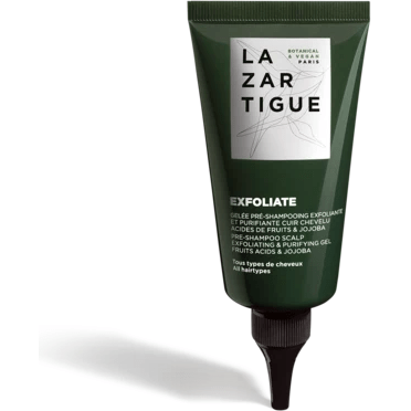 Lazartigue Exfoliate Pre-Shampoo Scalp Exfoliating and Purifying Gel in 2.5 oz, hair care product for scalp cleansing and renewal