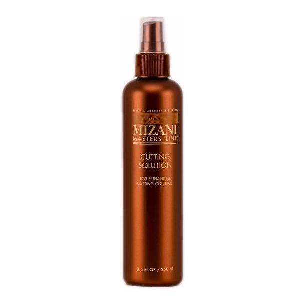 Mizani Line Cutting Solution hair care product in 8.5oz bottle, designed for professional hair treatment and styling.