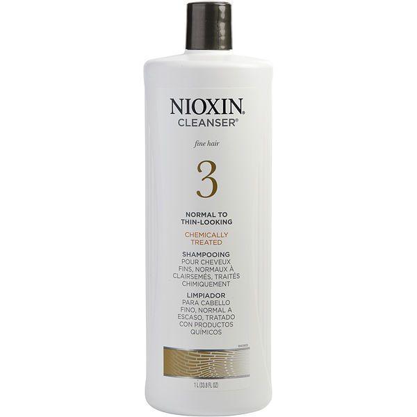 Nioxin Bionutrient Protectives Cleanser System 3 for fine hair, 33.8 oz, hair cleanser in a clear bottle with label