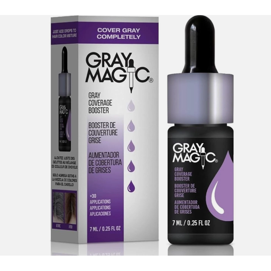 Ardell Gray Magic Color Additive hair color in a 0.25 oz bottle, suitable for enhancing hair shades with natural gray tones