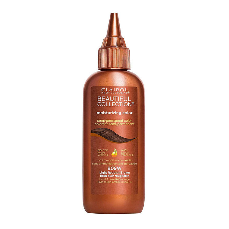 Clairol Professional Beautiful Collection Moisturizing Hair Color tube showing vibrant shade and product packaging.