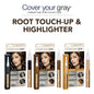 Pasteur Pharmacy Jet Black Root Touch-Up and Highlighter hair color in 0.25 oz bottle, covers gray roots naturally.