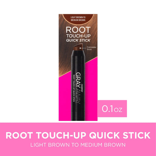 Everpro Gray Away Root Touchup Quick Stick in Light Brown for instant hair color touch-up, 0.1 oz, by Pasteur Pharmacy.