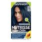 Garnier Nutrisse Ult Color Indigo hair color kit with blue dye, including applicator and color cream for vibrant hair transformation.