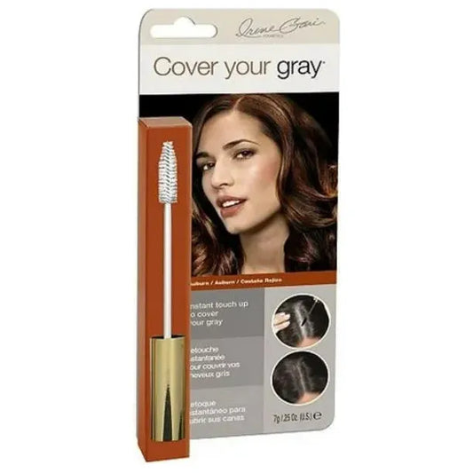 Irene Gari Cover Your Gray Brush-In Wand in Auburn, 0.25 oz, a hair color product for concealing gray hair with a portable application tool.