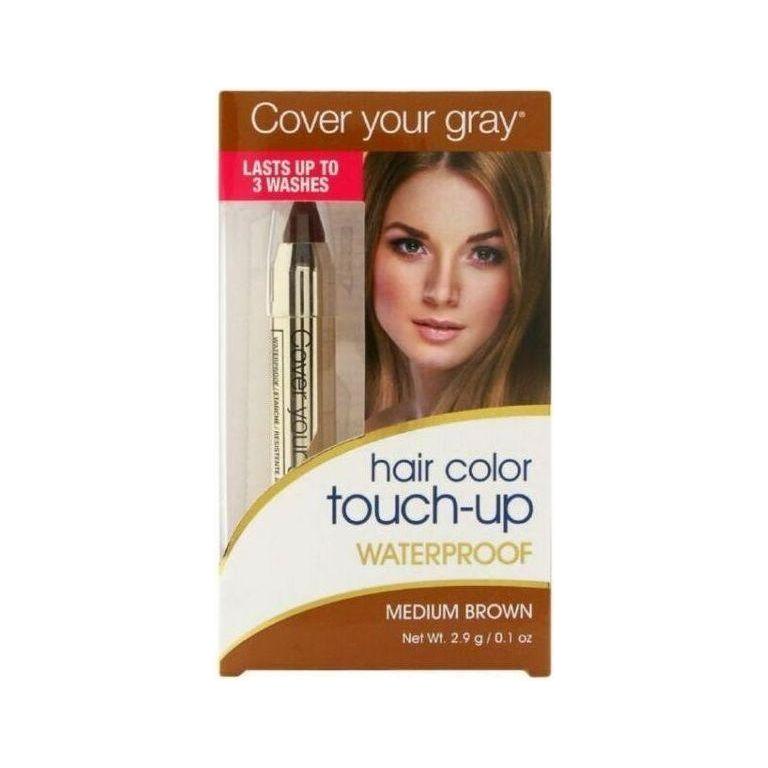 Irene Gari Cover Your Gray Waterproof Chubby Pencil in Medium Brown, 0.1 oz, for hair coloring and gray coverage.