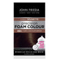 John Frieda Brilliant Brunette 4BG dark chocolate brown foam hair color bottle with applicator tip.
