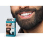 Just For Men Brush-In Color Gel for Mustache and Beard in Real Black, Pasteur Pharmacy brand, 0.5 oz, showing the gel applicator and packaging.
