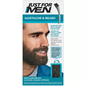Just For Men Mustache & Beard Brush-In Color in Deep Dark Brown, hair color product for facial hair, with applicator brush visible.