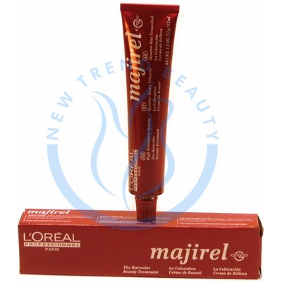 L'Oreal Majirel Light Copper Mahogany Blonde hair color in 50ml tube, vibrant copper and blonde shade, for professional use