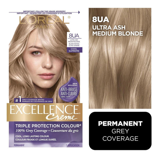 L'Oreal Paris Cool Supreme permanent hair color tube showing shade options and branding for vibrant hair pigmentation.