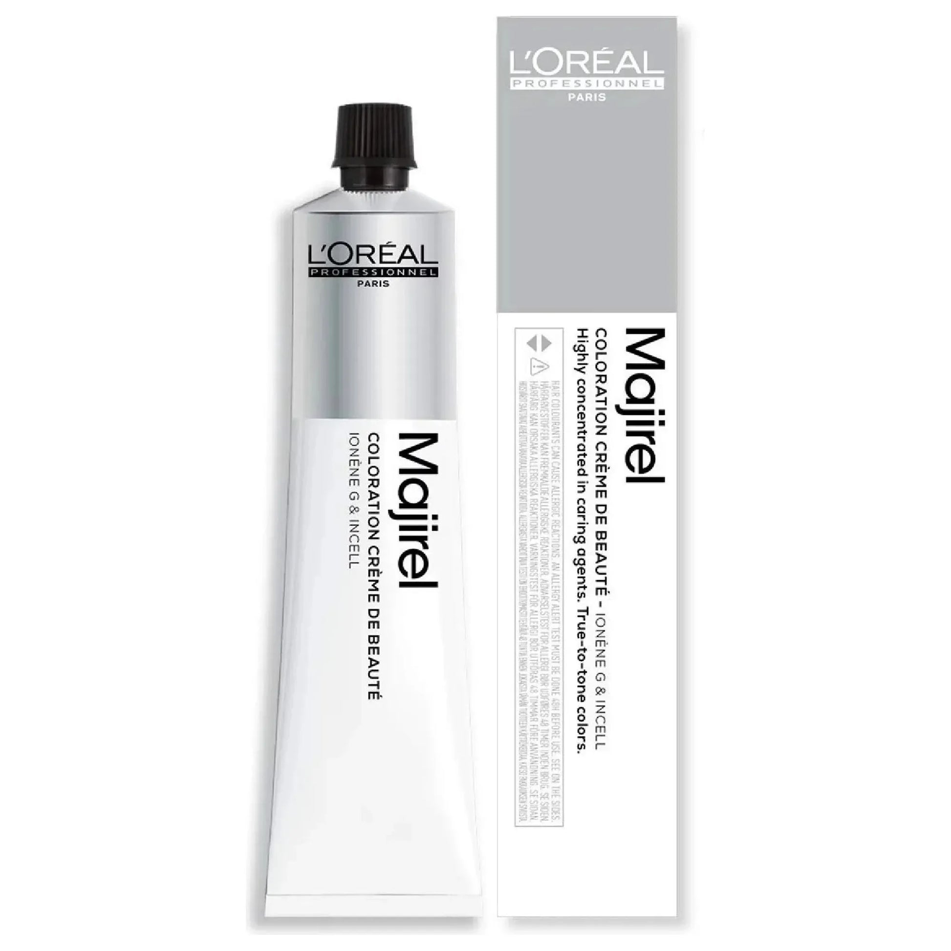 L'Oreal Professionnel Majirel Permanent Creme Color C6.46 6CR hair color tube with product label and color swatch.