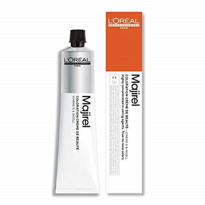 L'Oreal Professionnel Majirel Permanent Creme Color C6.46 6CR hair dye in a tube, showing the product packaging and color swatch