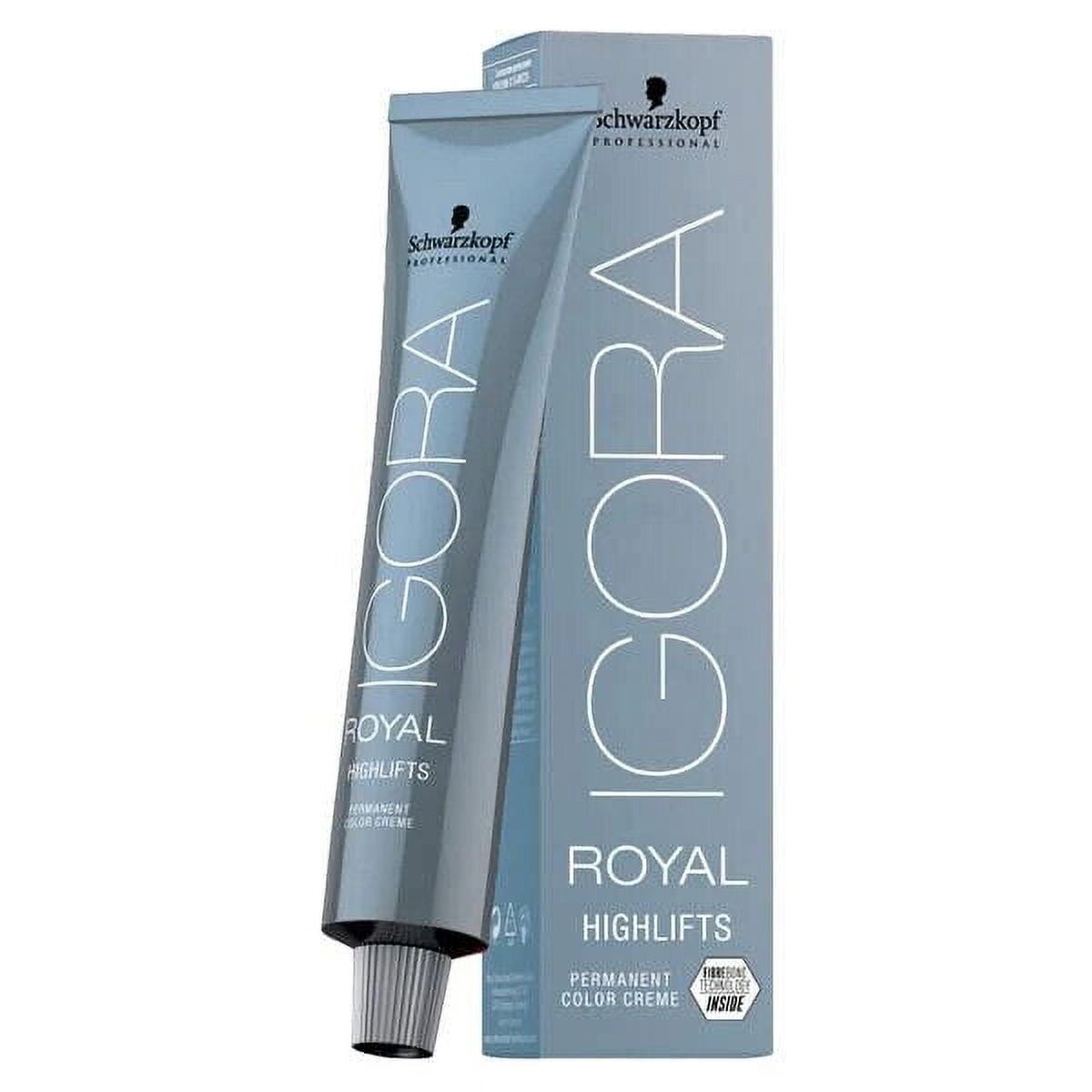 Schwarzkopf Igora Royal Highlifts 12-2 hair color tube, 2.02oz, for professional high-lift blonde hair coloring.