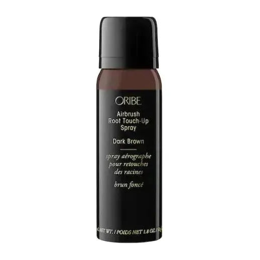 Oribe Airbrush Root Touch-Up Spray in Dark Brown, 30ml, a hair color spray for quick root coverage and natural-looking color.