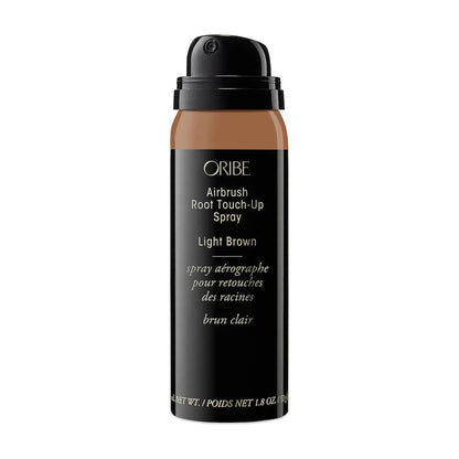 Oribe Airbrush Root Touch-Up Spray in Light Brown, 30ml, a hair color spray for quick root coverage and natural-looking results.
