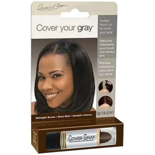 Irene Gari Cover Your Gray hair color touch-up stick in mahogany, 0.15 oz, natural-looking solution for women to conceal gray roots.