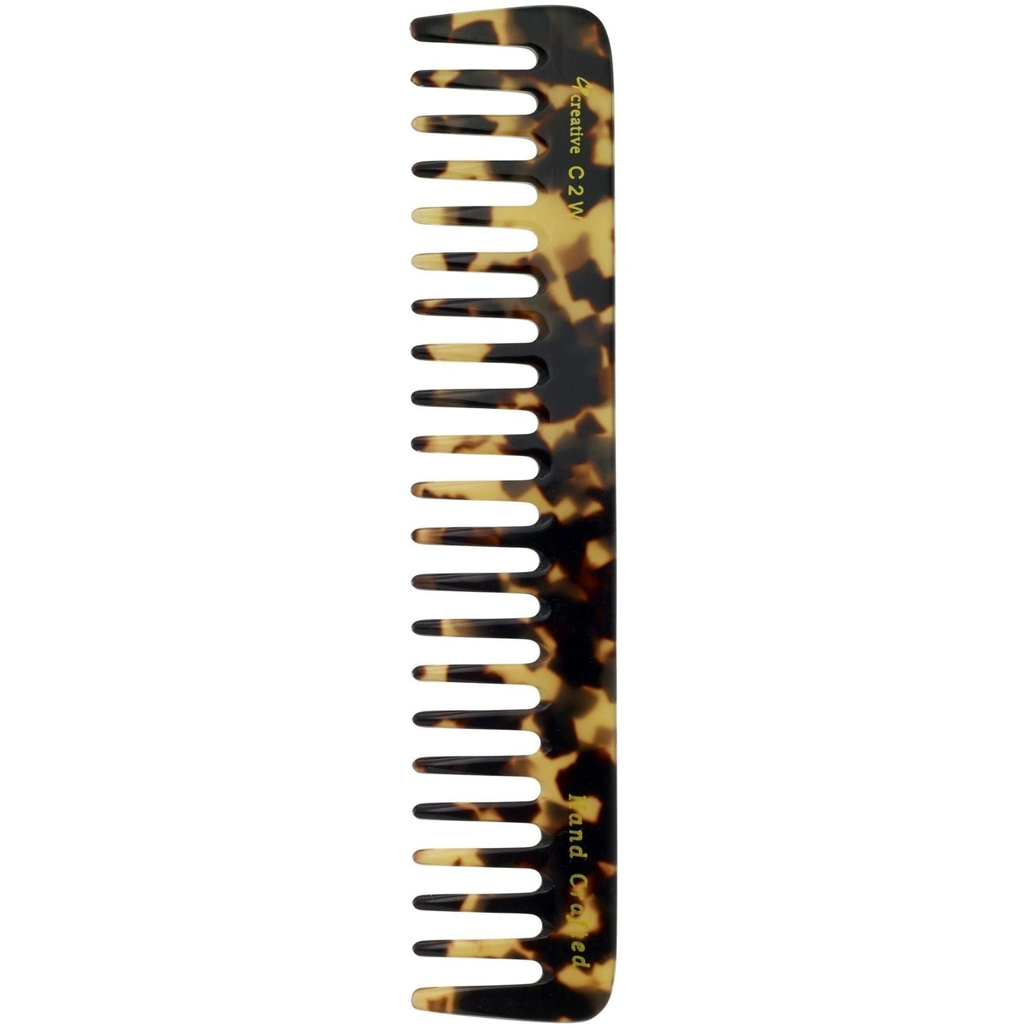 Tortoise-patterned C2W comb by Pasteur Pharmacy, Tokyo dark blond hair comb with sleek design and fine teeth for styling.