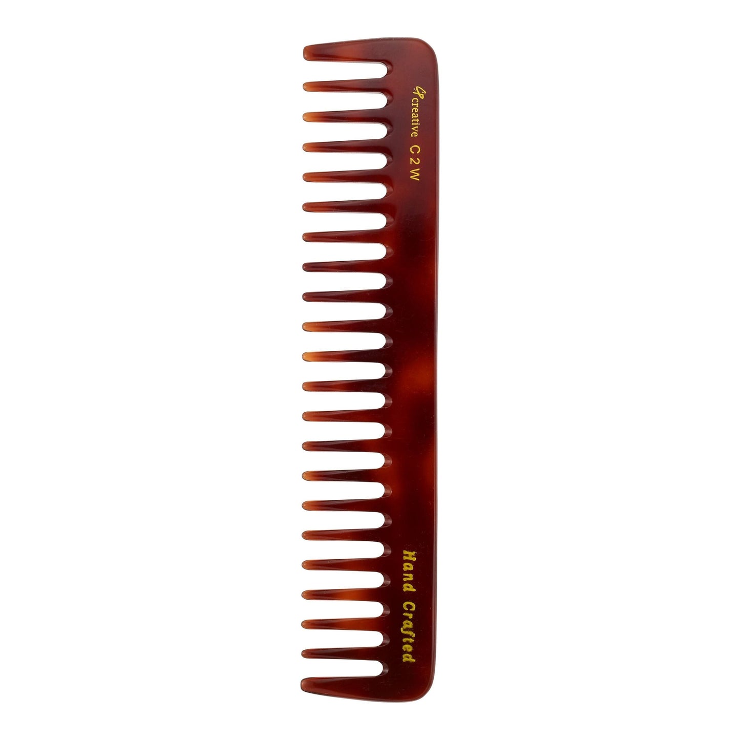 Tortoise-colored C2W comb by Pasteur Pharmacy with dark blond Tokyo design, made of durable hair comb material.