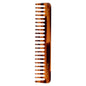 Tortoise-colored C2W comb by Pasteur Pharmacy, Tokyo dark blond hair comb with smooth teeth, designed for styling and detangling hair.