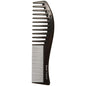 Curved 8.5-inch hard rubber hair comb with fine and wide teeth from Pasteur Pharmacy, ideal for detangling and styling.