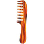 Tortoise 8-inch detangling and styling hair comb by Pasteur Pharmacy, plastic with wide teeth for gentle hair detangling.