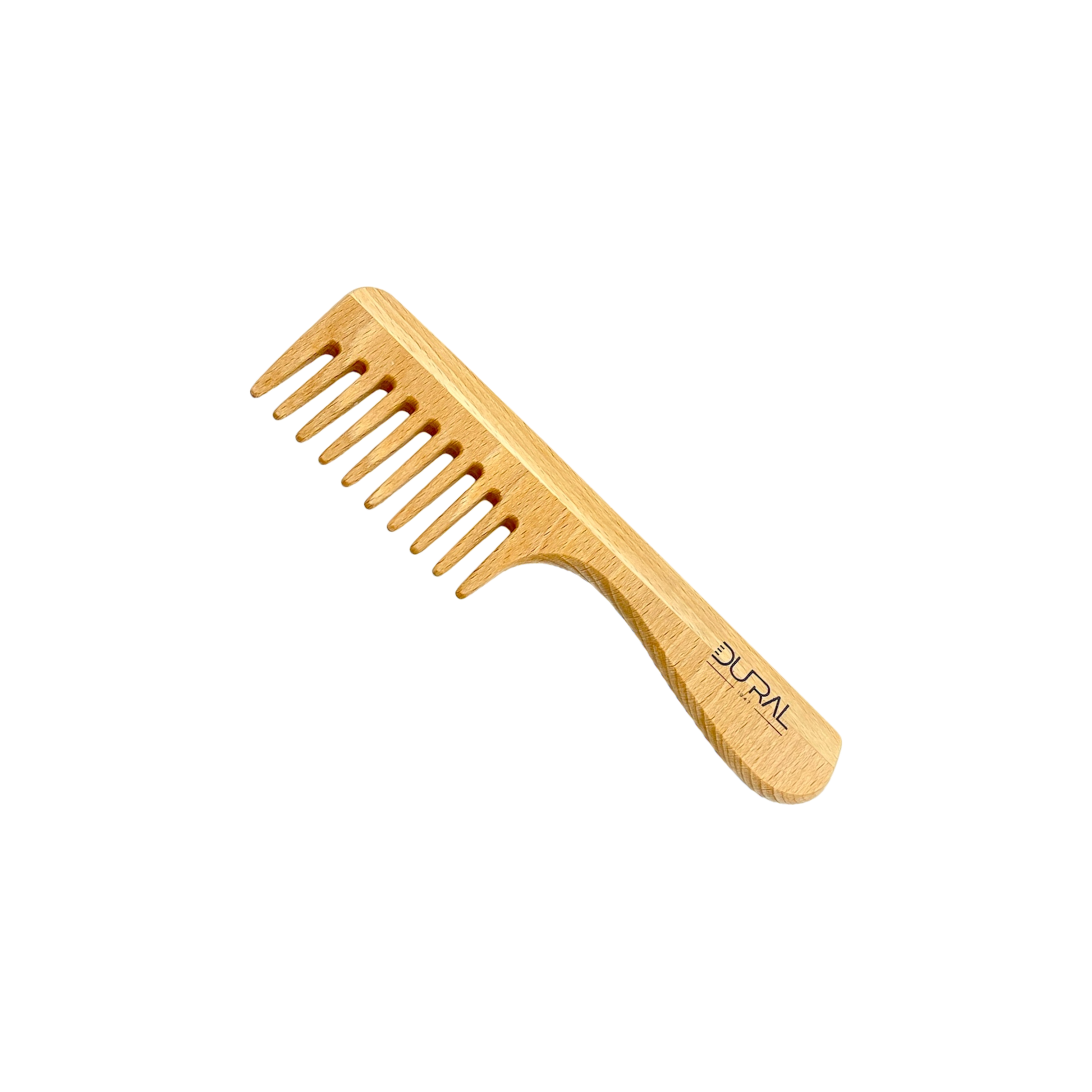 Dural Beech Wood Grip Hair Comb by Pasteur Pharmacy, smooth wooden hair comb with ergonomic handle, ideal for detangling hair.