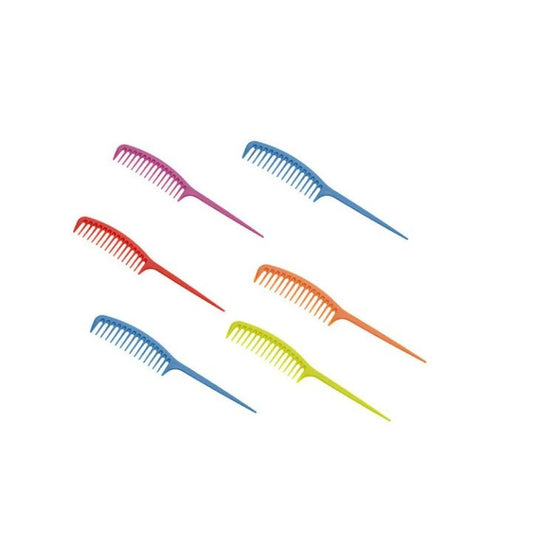 Janeke Fashion Comb Petine Hair Comb with wide teeth, beige color, made for gentle hair detangling and styling.