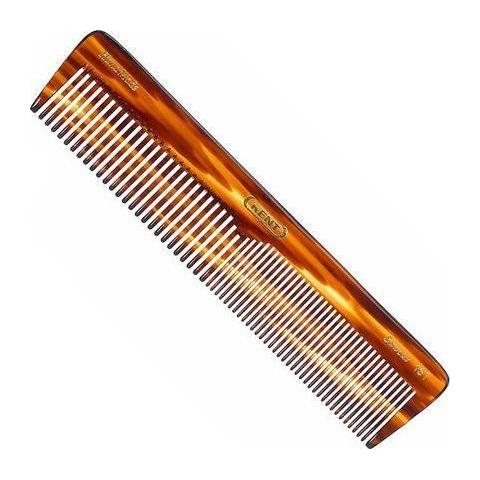 Kent Handmade 16T comb by Pasteur Pharmacy, 188mm large hair comb with coarse and fine teeth for styling and detangling.