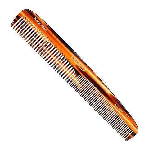 Kent Handmade Comb 3T with 16 mm coarse and fine teeth, natural wood finish, ideal for detangling and styling hair.