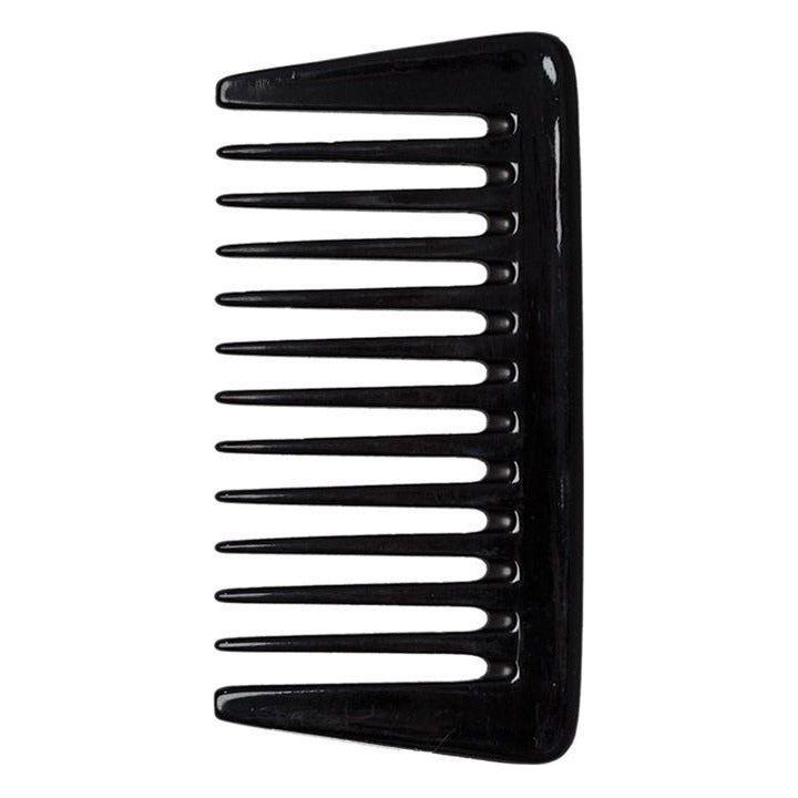 Wide tooth 4-inch hard rubber hair comb by Pasteur Pharmacy, showcasing its sturdy design and wide teeth for gentle detangling.
