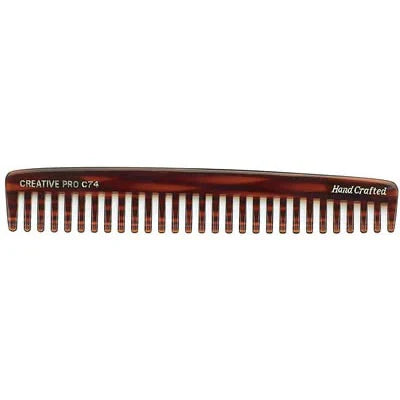 Creative C74 Premium Handmade Hair Comb by Pasteur Pharmacy, showcasing a detailed, elegant wooden hair comb with fine teeth.