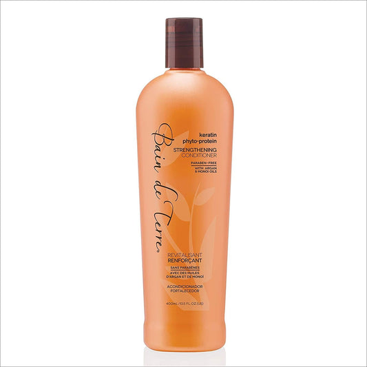 Bain De Terre Keratin Phyto-Protein Strengthening Hair Conditioner in 13.5 fl oz bottle, natural hair care by Pasteur Pharmacy