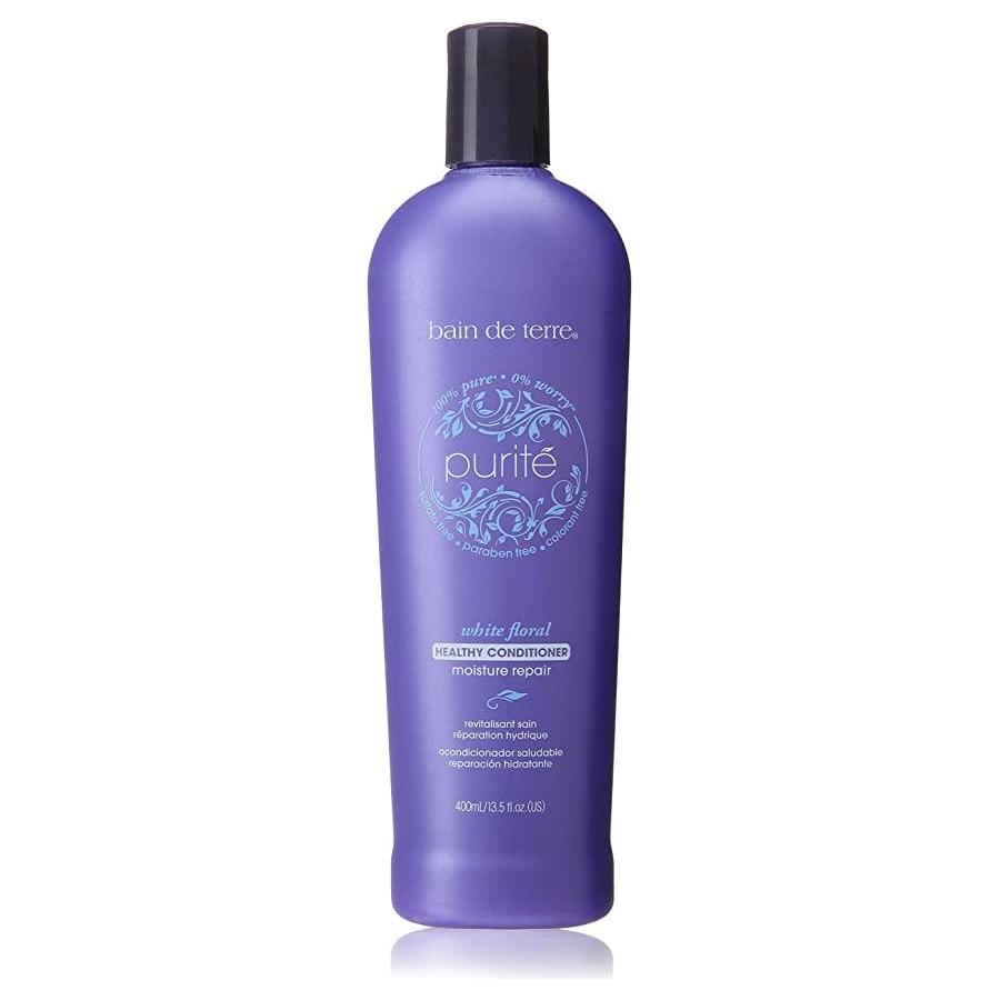 Bain De Terre Purite Healthy Moisture Repair Conditioner in 13.5 oz bottle, creamy hair conditioner for healthy, hydrated hair