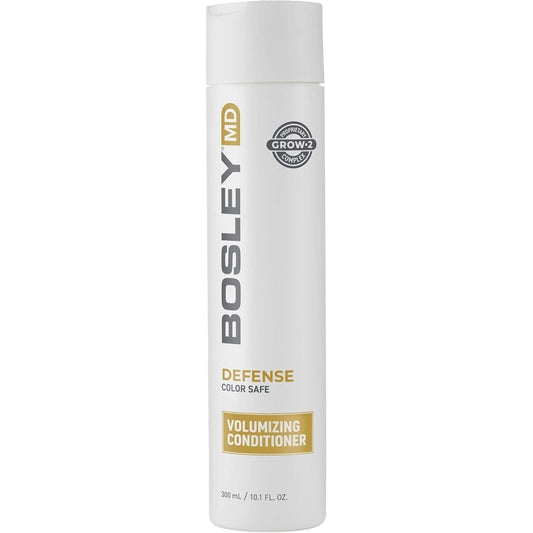 Bosley MD Strengthening Hair Conditioner in 300 mL bottle, natural look with packaging details and product label visible