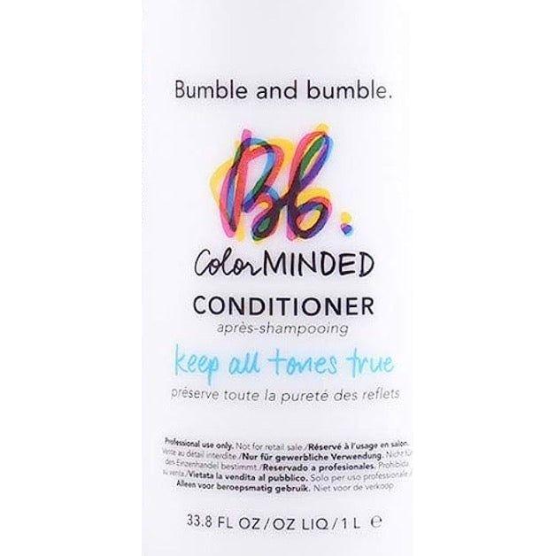 Bumble & Bumble Color Minded Conditioner 33.8 oz for nourishing hair color-treated hair, in a large plastic bottle.