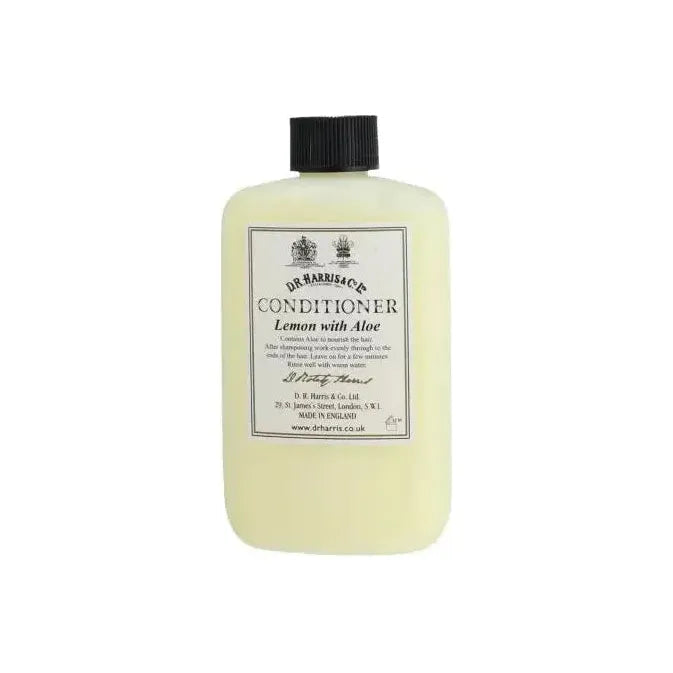 D.R. Harris & Co Lemon with Aloe Hair Conditioner in 100ml bottle, natural ingredients for nourishing hair care.