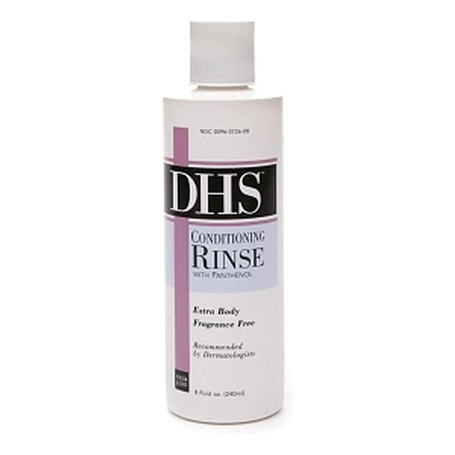 DHS Conditioning Rinse hair conditioner in 8 oz bottle from Pasteur Pharmacy, smooths and nourishes hair.