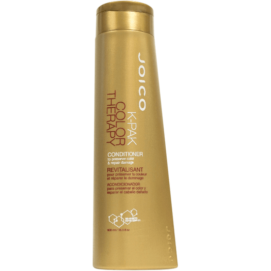 Joico K-Pak Color Therapy Hair Conditioner 10.1 fl oz in a white bottle, designed to nourish and protect color-treated hair.
