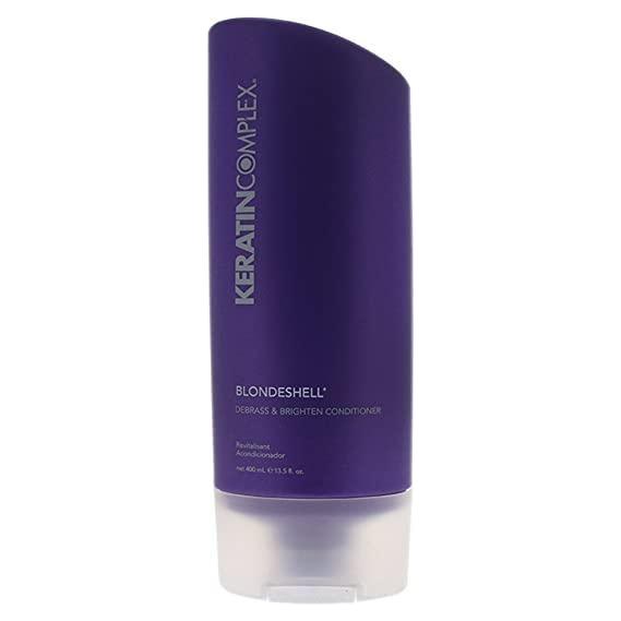 Keratin Complex Blondeshell Conditioner for blonde hair, 13.5 oz, rich hair conditioner by Pasteur Pharmacy showing the product bottle