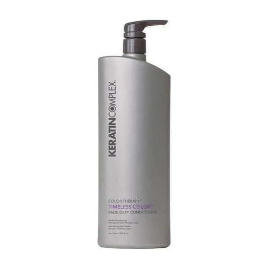 Keratin Complex Color Therapy Timeless Color Fade Defy Conditioner in a 33.8 fl oz bottle, designed for color-treated hair.