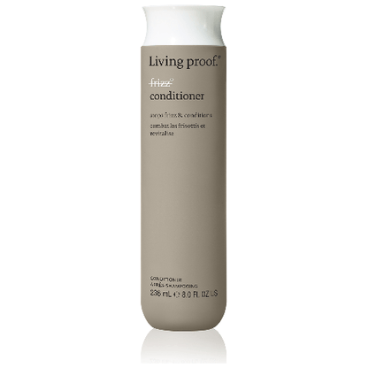 Living Proof No Frizz conditioner in 8 oz bottle, hydrating hair conditioner to reduce frizz and add smoothness.