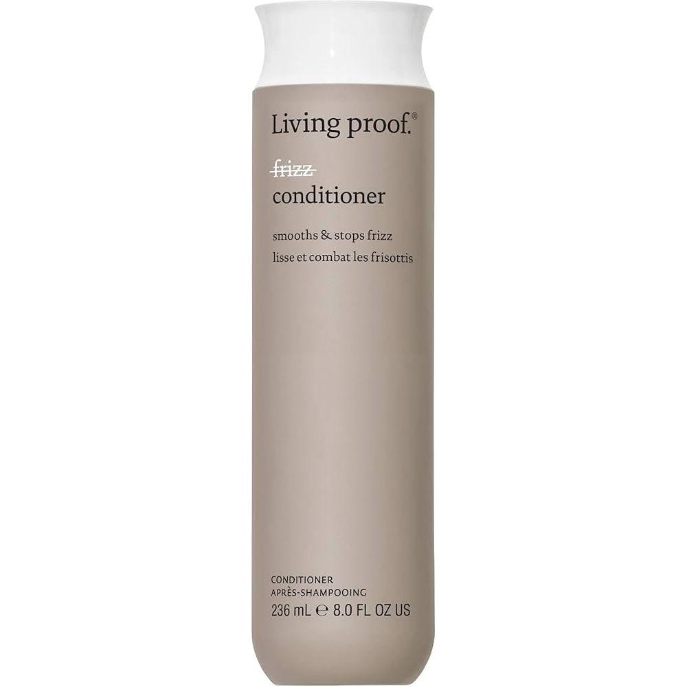 Living Proof No Frizz Hair Conditioner in 8 oz bottle, smooths frizz and adds shine to hair, natural and lightweight conditioner.