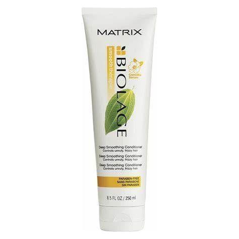 Matrix Biolage Smooth Therapie Smoothing Conditioner in 8.5 oz bottle, designed to smooth and hydrate hair.
