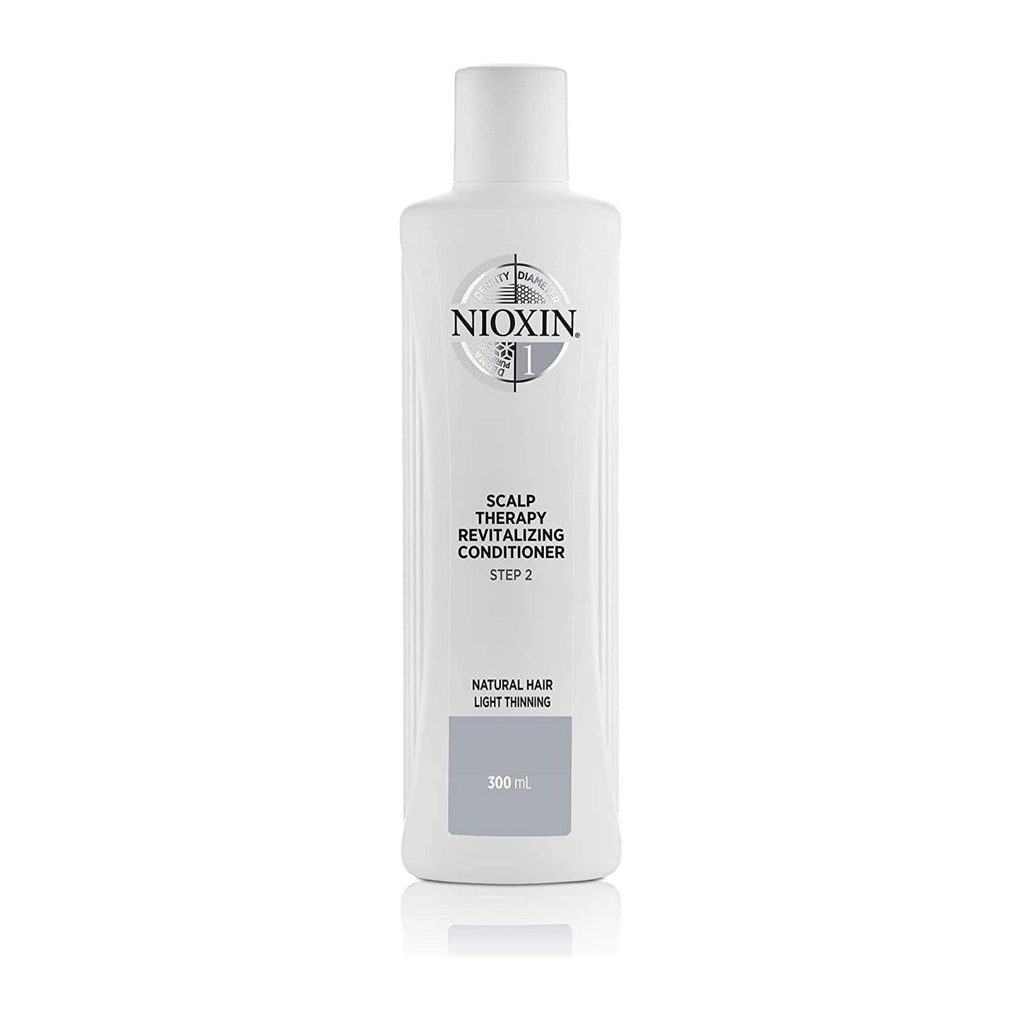 Nioxin Scalp Therapy System 1 Conditioner in a 25.4 fl oz bottle, nourishing hair and scalp for thinning hair care