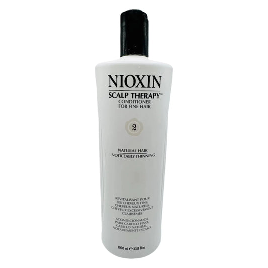 Nioxin Scalp Therapy System 2 Conditioner for fine hair in 1000ml bottle, smooth and nourish hair and scalp.