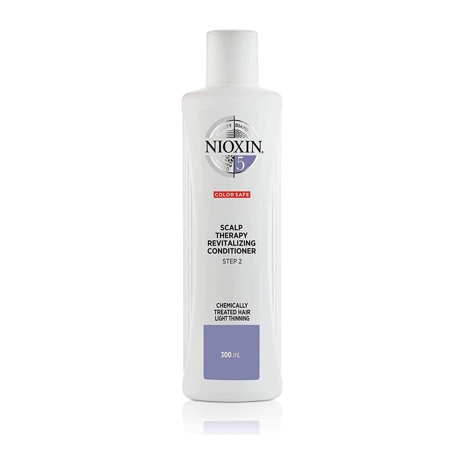 Nioxin Scalp Therapy System 5 Conditioner in a 10.1 fl oz bottle, designed to nourish and strengthen hair.