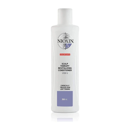 Nioxin Scalp Therapy System 5 Conditioner in a 10.1 fl oz bottle, designed to nourish and strengthen hair.