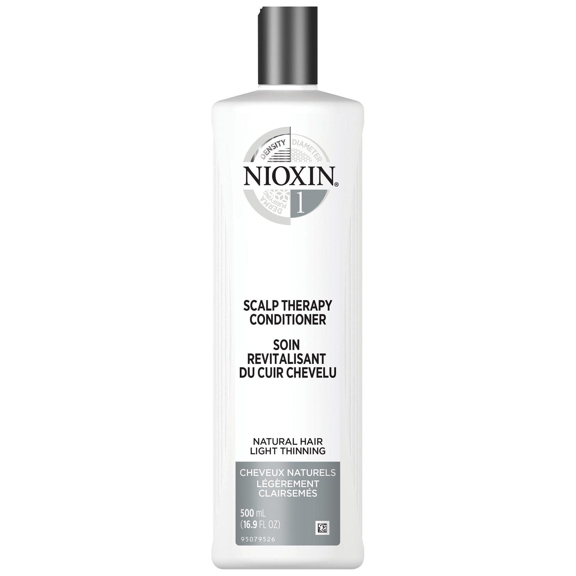 Nioxin System 1 Scalp Therapy Conditioner for fine hair, 16.9 oz bottle, smooth, nourishing hair conditioner for scalp health